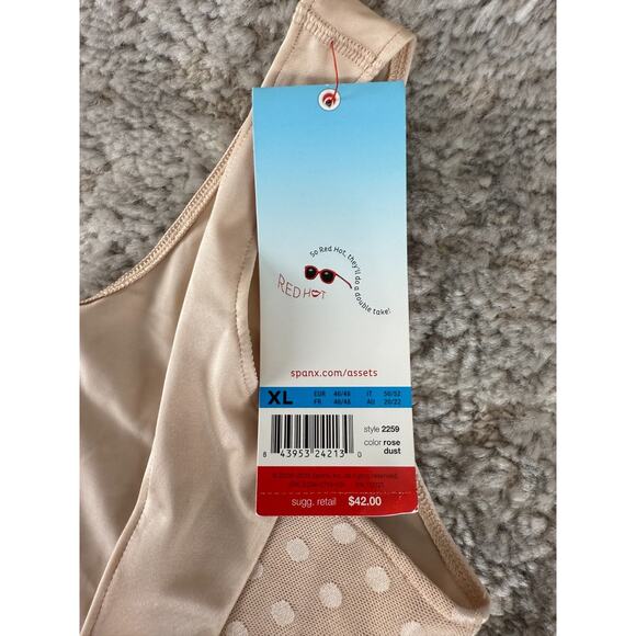 Spax Size XL Assets Red Hot Label Stretch Shapewear Top Rose Dust Sleeveless - Picture 6 of 7